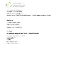 Tourism Insights Series Request for Proposals